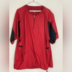 Easton Size mens XL red 1/4 zip practice training baseball pullover shirt Jersey
